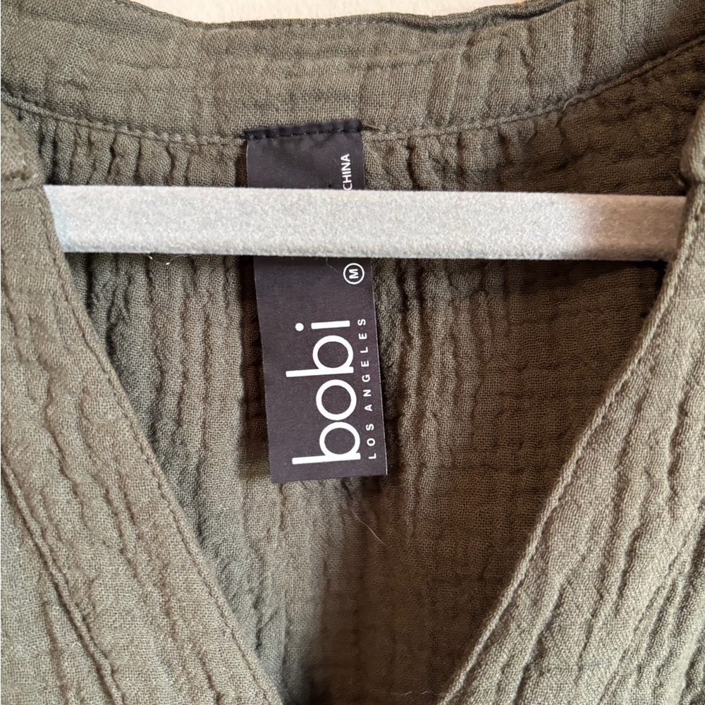 bobi Dark Olive Blouse - Picture 2 of 3